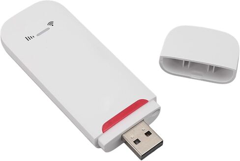 Zunate 4G LTE USB Modem Dongle Router with SIM Card Slot, 500Mbps Portable Travel Hotspot for Laptop Tablet, Share Internet Up to 10 Devices - Supports Europe Asia Oceania Africa in Saudi Arabia