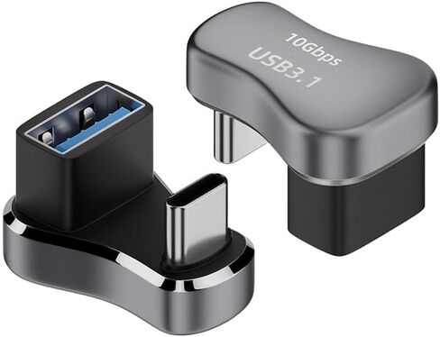 محول USB من النوع C، 180 درجة على شكل حرف U USB C OTG محول موسع ملحقات التصوير الفوتوغرافي المحمول المتوافقة مع قفص وحافظة هاتف iPhone 17 16 15 Samsung S25 Ultra، أقفاص تمديد الزاوية اليمنى in Kuwait