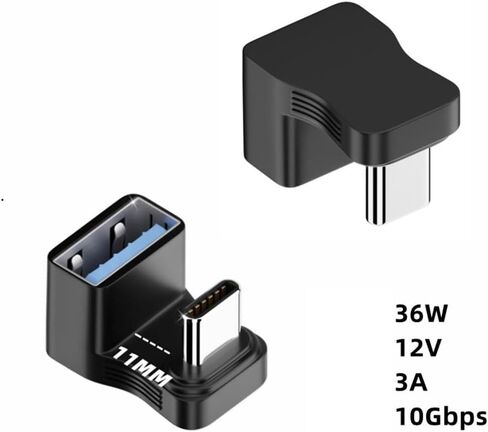 محول USB من النوع C، 180 درجة على شكل حرف U USB C OTG محول موسع ملحقات التصوير الفوتوغرافي المحمول المتوافقة مع قفص وحافظة هاتف iPhone 17 16 15 Samsung S25 Ultra، أقفاص تمديد الزاوية اليمنى in Kuwait