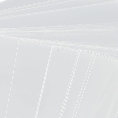 HUIOP 50PcsOPPVinylRecordSleeves, CrystalClearOuterCoversfor12inVinylRecords, StoreSingleandDoubleAlbumswithHighTensileStrength, 50pcsPack, TransparentandLig in Saudi Arabia