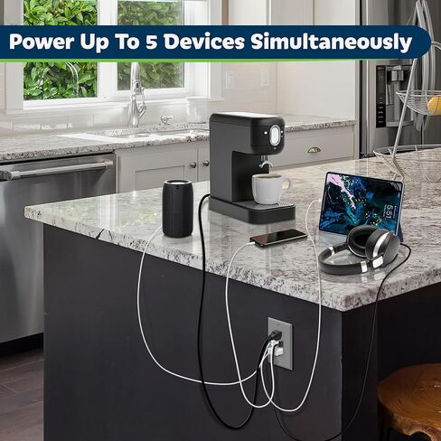 منفذ USB من TOPGREENER، منفذ جداري 3 منافذ من النوع C 3.6 أمبير 18 وات، مقبس 15 أمبير، منفذ طاقة شحن مع منافذ USB، متوافق مع سلسلة iPhone 17 والمزيد، مدرج في قائمة UL، TU21536AC3-2PCS، أبيض، عبوتان in Kuwait