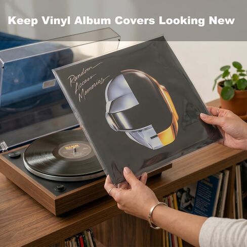 Mopiano 50x12" Outer Vinyl Record Sleeves 3 Mil,Crystal Clear Outer LP Album Covers 12.75"x12.75" Fit for Single & Double LPs,Protect Vinyl from Dust,Dirt & Scratches. in Saudi Arabia