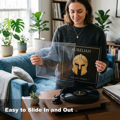 Mopiano 50x12" Outer Vinyl Record Sleeves 3 Mil,Crystal Clear Outer LP Album Covers 12.75"x12.75" Fit for Single & Double LPs,Protect Vinyl from Dust,Dirt & Scratches. in Saudi Arabia