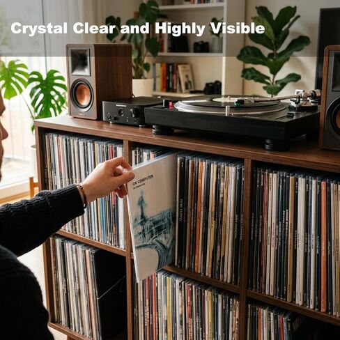 Mopiano 50x12" Outer Vinyl Record Sleeves 3 Mil,Crystal Clear Outer LP Album Covers 12.75"x12.75" Fit for Single & Double LPs,Protect Vinyl from Dust,Dirt & Scratches. in Saudi Arabia