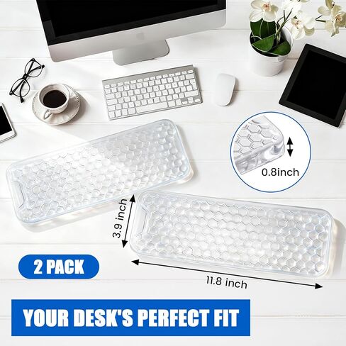 Relaxweex 2 Pack Gel Elbow Pads for Desk, 12 x 4 x 0.8 Inch Ergonomic Arm Rest Cushion, Non-Slip Desk Support for Elbow Wrist Forearm Pain Relief, Office Computer Gaming in Saudi Arabia