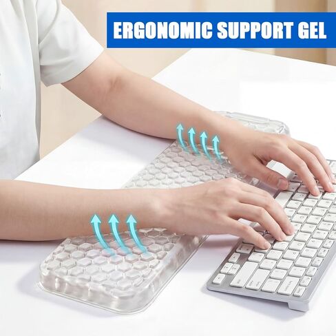Relaxweex 2 Pack Gel Elbow Pads for Desk, 12 x 4 x 0.8 Inch Ergonomic Arm Rest Cushion, Non-Slip Desk Support for Elbow Wrist Forearm Pain Relief, Office Computer Gaming in Saudi Arabia