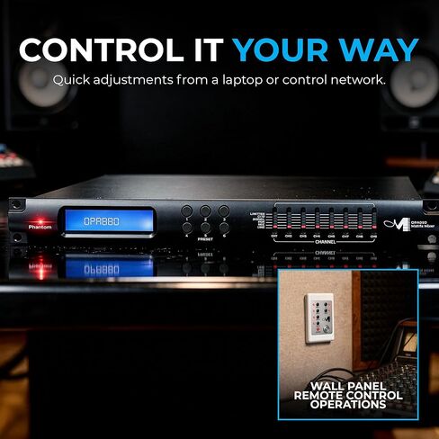 MARANI 8x8 Matrix Switch DSP System, Audio Matrix with USB/RS485 Control, Phantom Power, 6 Presets, LCD Display, Feedback Eliminator, 5-Band EQ, 48V Mic Inputs, 8 Inputs & Outputs in Saudi Arabia