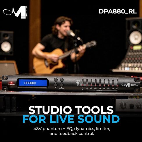 MARANI 8x8 Matrix Switch DSP System, Audio Matrix with USB/RS485 Control, Phantom Power, 6 Presets, LCD Display, Feedback Eliminator, 5-Band EQ, 48V Mic Inputs, 8 Inputs & Outputs in Saudi Arabia