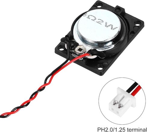 2 Pcs 2W 8 Ohm Small Speakers Metal Shell Square Internal Micro Magnet Speaker with 120mm Terminal Wire for Mini Speakers DVD EVD Multimedia Mobile Portable Advertising Machine in Saudi Arabia