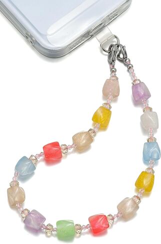 UV Color-Changing Phone Charm Wrist Strap, Magic Glow Lanyard Chain, Bracelet Strap Compatible with iPhone & Most Phone Cases in Kuwait