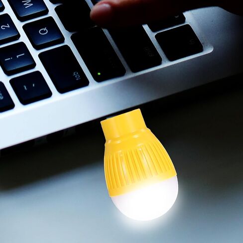 STOBAZA 4pcs USB LED Mini Light Bulbs, Yellow USB LED Night Lights for Home and Car, Compact Emergency and Desk Lamps Soft Glow in Saudi Arabia