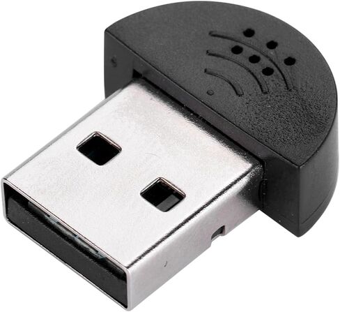 USB Mini Microphone, Portable Studio Speech Microphone Recording Audio MIC Adapter for Laptop/Desktop PC, Plug and Play (Black) in Saudi Arabia