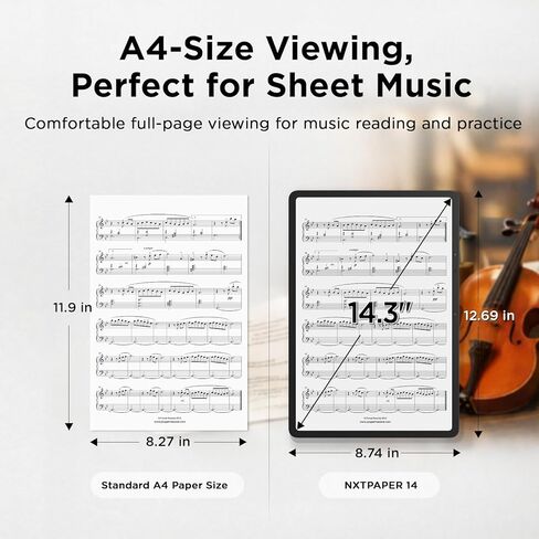 TCL NXTPAPER 14 Android Tablet, 14.3" Paper-Like Display Drawing Pad, Digital Notebook & Musician Tablet with 4096-Level Stylus & Flip Case, 8+8GB RAM, 256GB Storage, Gray (Renewed) in Saudi Arabia