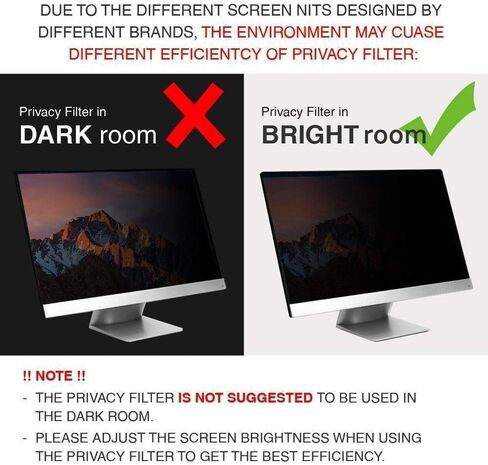 MMMPF220W1B - Frameless Blackout Privacy Filter for 22 Widescreen Monitor in Saudi Arabia