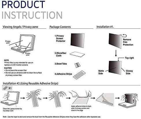 MMMPF220W1B - Frameless Blackout Privacy Filter for 22 Widescreen Monitor in Saudi Arabia