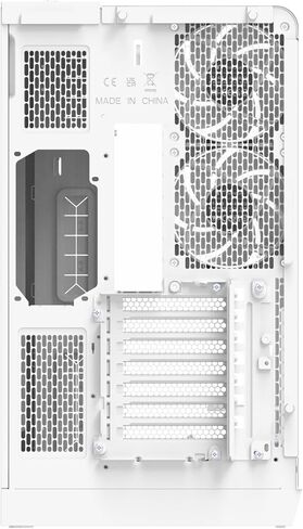 Thermaltake View 390 TG; Mid Tower; 2x120mm CT PWM Fans Included; 360mm Radiator Support; 460mm GPU Clearance; Hidden Connector Support; Rotatable PCIe Slots; Snow; CA-11F-00M6WN-01 in Saudi Arabia
