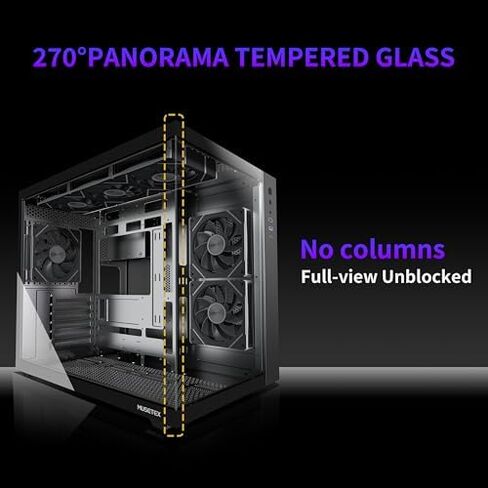 MUSETEX Y6 PC CASE ATX 6 PWM Prism ARGB مراوح مثبتة مسبقًا بقدرة 1000 وات للكمبيوتر الشخصي in Kuwait