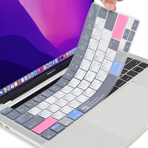 CaseBuy MacBook Pro 13 inch Keyboard Cover Shortcuts for MacBook Pro 13 inch M2 2023, 2022, 2021 2020 M1 A2338 A2289 A2251 & MacBook Pro 16 2020 2019 A2141 MAC OS Shortcut Hot Keys Keyboard Protector in Saudi Arabia
