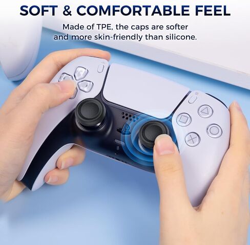 مقابض إبهام بديلة لغطاء عصا التحكم لجهاز تحكم PS5/PS4، أغطية عصا التحكم IINE PS5/PS4، ملحقات إصلاح الأجزاء البديلة للغطاء التناظري ثلاثي الأبعاد، 6 قطع in Kuwait