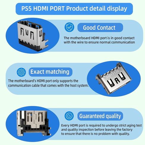 مجموعة إصلاح استبدال منفذ HDMI PS5 (4 حزم) تتضمن أدوات كاملة ومسامير سلك لحام فتيل لإصلاح موصل واجهة مقبس وحدة التحكم Sony PlayStation 5 in Kuwait