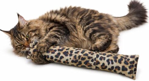 15" Cat Kicker Toy with Refillable Catnip Pocket (Denim) - Filled with Premium Canadian Catnip in Saudi Arabia