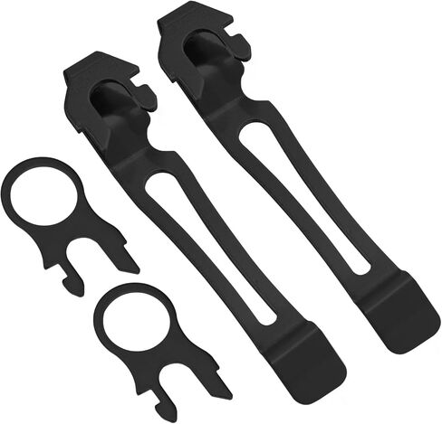 Quick-Release Pocket Clip+ Lanyard Ring Set Stainless Steel Quick Release Multi-Tool Pocket Clip(Black-1) in Saudi Arabia