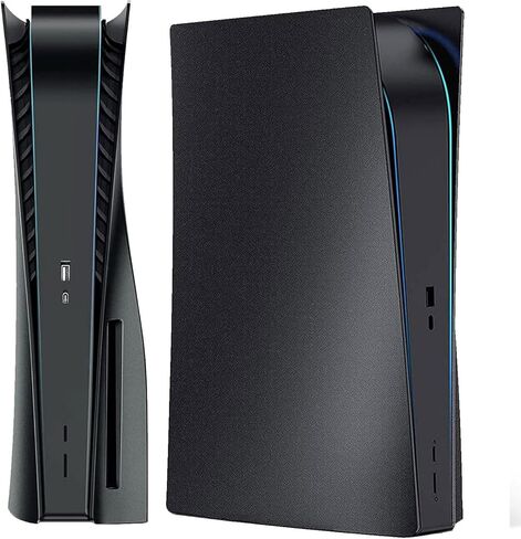 غطاء غطاء حماية لوحدة التحكم PS5 Disc Edition، ملحقات للوحات الاستبدال الواقية لجهاز PlayStation 5، حافظة ABS (أسود) in Kuwait