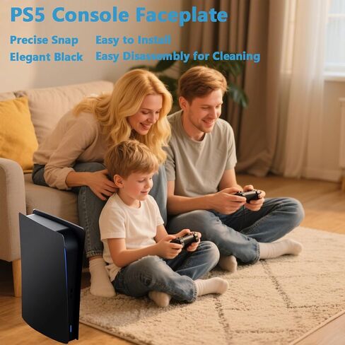 غطاء غطاء حماية لوحدة التحكم PS5 Disc Edition، ملحقات للوحات الاستبدال الواقية لجهاز PlayStation 5، حافظة ABS (أسود) in Kuwait