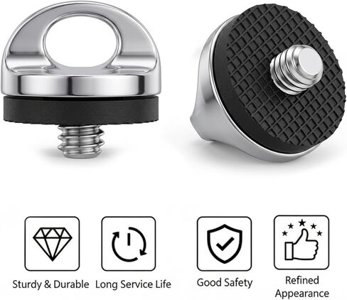 Xthrotsenk 2Pcs 1/4" D Ring Screw, Camera Fixing Screw 1/4-20 Camera Strap Screws 1/4" Cameras Neck Strap Screws Holder with Rubber Washer for Quick Release or Installation of Wristband Sling in Saudi Arabia
