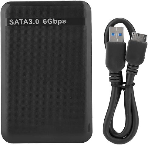 حاوية القرص الصلب المحمول USB3.0 SATA3.0 عالية السرعة بسرعة 6 جيجابت في الثانية مقاس 2.5 بوصة باللون الأسود تدعم حاوية القرص الصلب 3 تيرابايت UASP in Saudi Arabia