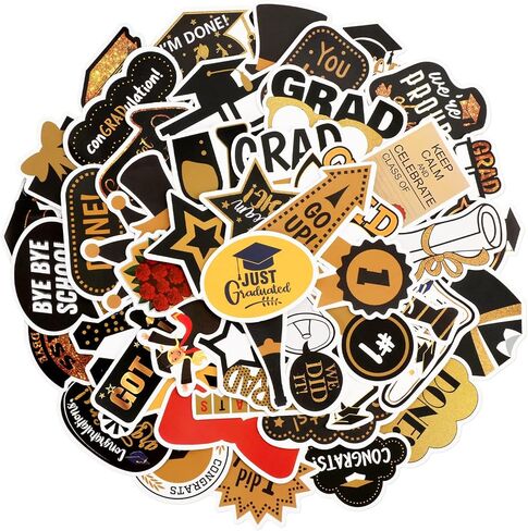 Leinuosen 52 Pcs 2026 Graduation Sticker for Scrapbooking 2026 Graduation Scrapbooking Supplies Sticker Decal Graduation Label Sticker for College Graduation Party Favor Decoration in Saudi Arabia