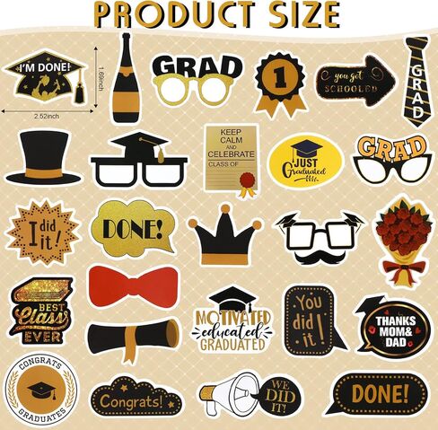 Leinuosen 52 Pcs 2026 Graduation Sticker for Scrapbooking 2026 Graduation Scrapbooking Supplies Sticker Decal Graduation Label Sticker for College Graduation Party Favor Decoration in Saudi Arabia