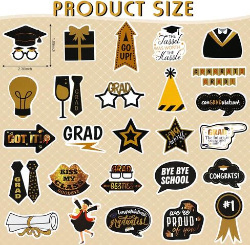 Leinuosen 52 Pcs 2026 Graduation Sticker for Scrapbooking 2026 Graduation Scrapbooking Supplies Sticker Decal Graduation Label Sticker for College Graduation Party Favor Decoration in Saudi Arabia