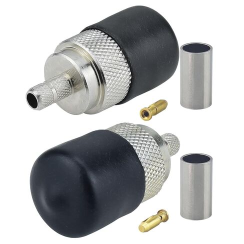 SO239 Crimp Connector Pack of 5 SO-239 UHF Female Plug Coax PL259 RF Adapter Connectors for Coaxial RG316 RG174 RG316D 50-3 RG58 RG142 RG223 Extension Cable in Saudi Arabia