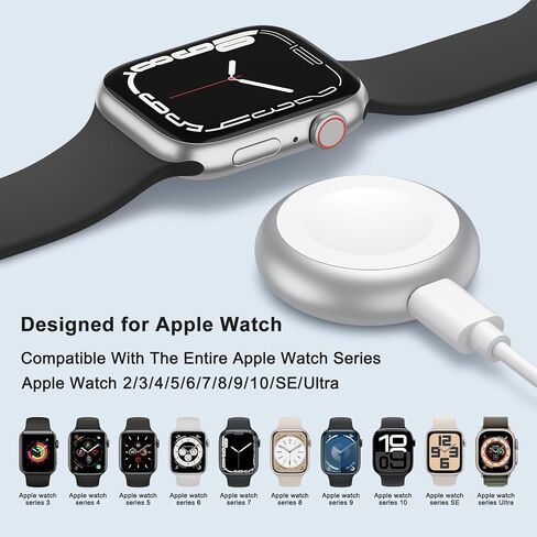 شاحن مغناطيسي Meliya لساعة Apple 11، محول شحن USB من النوع C لساعة Apple، قاعدة شاحن iWatch اللاسلكية المحمولة لسلسلة iWatch 10 9 8 7 6 Ultra SE 3 2,42/46/44 مم in Saudi Arabia