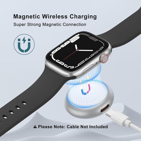 شاحن مغناطيسي Meliya لساعة Apple 11، محول شحن USB من النوع C لساعة Apple، قاعدة شاحن iWatch اللاسلكية المحمولة لسلسلة iWatch 10 9 8 7 6 Ultra SE 3 2,42/46/44 مم in Saudi Arabia