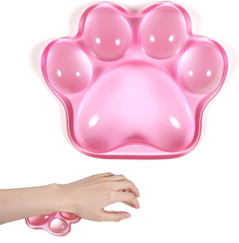 Pink Mouse Wrist Rest Cat Paw Wrist Rest Pink Office Desk Accessories Cats Clear Wrists Mouse Support for Mouses Cat Paw Cushion Ergonomic for Gaming Working Office Home in Saudi Arabia