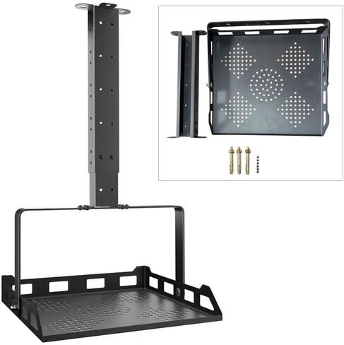 Universal Metal Foldable Projector Ceiling Mount, 360° Rotation & Height Adjustable Heavy Duty Bracket, Compatible with Most Projectors & Compact Devices, Black in Saudi Arabia