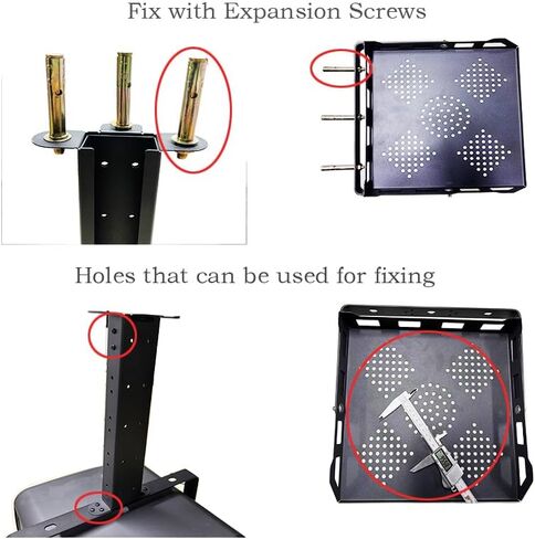 Universal Metal Foldable Projector Ceiling Mount, 360° Rotation & Height Adjustable Heavy Duty Bracket, Compatible with Most Projectors & Compact Devices, Black in Saudi Arabia