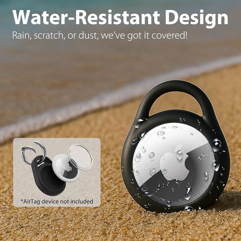 4 Pack for Waterproof AirTag Holder with Icon Stickers, Protective Case with Keychain for Apple AirTag, Anti-Scratch Cover for Air Tag for Keys, Luggage, Backpacks (Black&Navy&Gray&White) in Saudi Arabia