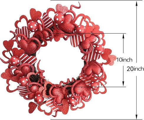 Gold Glitter Valentine's Day Wreath in Kuwait