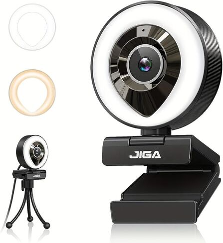 Webcam Computer Camera 1080P with Dual Microphone Adjustable Right Light Web cam for PC Advanced Auto-Focus with Tripod Zoom Streaming Camera Gaming Webcam for Facebook YouTube Xbox Streamer in Saudi Arabia