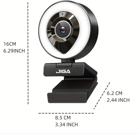 Webcam Computer Camera 1080P with Dual Microphone Adjustable Right Light Web cam for PC Advanced Auto-Focus with Tripod Zoom Streaming Camera Gaming Webcam for Facebook YouTube Xbox Streamer in Saudi Arabia