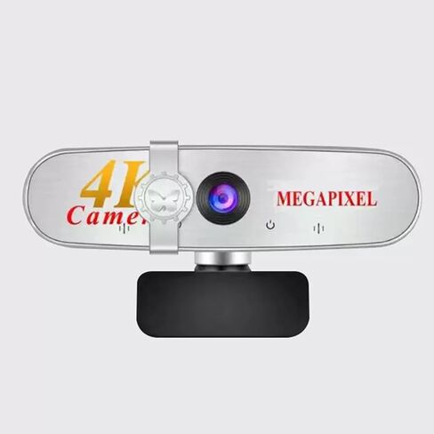 4K Webcam for PC with Microphone, Computer Camera with Noise Cancellation, Privacy Cover, Autofocus, Plug & Play USB Webcam for Streaming, Conferencing, Zoom, Skype, Facetime, Laptop, PC-Black in Saudi Arabia