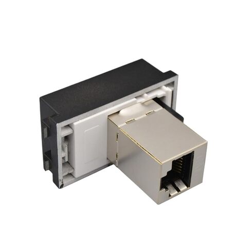 أسود محمية CAT6 RJ45 LAN موصل أنثى إلى أنثى وحدة الشبكة 23x36mm المقبس in Kuwait