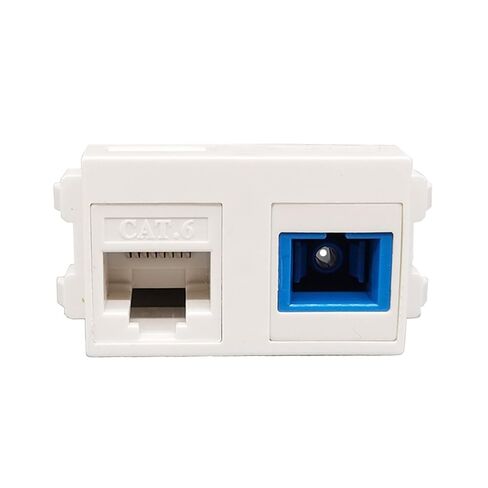 SC UPC موصل الألياف البصرية أنثى SC/SC مع وحدة مقبس CAT6 RJ45 LAN 23x36 مللي متر in Kuwait