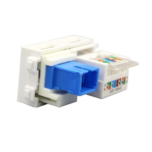 SC UPC موصل الألياف البصرية أنثى SC/SC مع وحدة مقبس CAT6 RJ45 LAN 23x36 مللي متر in Kuwait