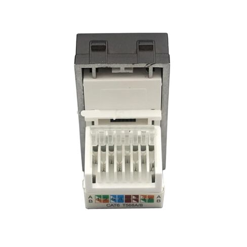 مقبس معياري CAT6 RJ45 أسود مع غطاء منزلق، موصل LAN إيثرنت 23 × 36 مم in Kuwait