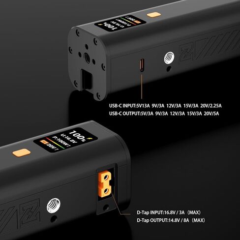 قبضة بطارية صغيرة EACHSHOT ZGCINE ZG-H50، 50 وات في الساعة 14.8 فولت مع شاشة OLED لمنافذ USB-C D-Tap، لإضاءة الفيديو والهواتف المحمولة Gopro ومدونات الفيديو بالفاصل الزمني وتصوير الأفلام المباشرة in Saudi Arabia