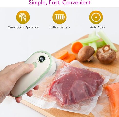 Handheld Vacuum Sealer for Food with 20 Reusable Bags,Portable Rechargeable Powerful Compact Vacuum Sealer Machine for Kitchen & Camping in Saudi Arabia